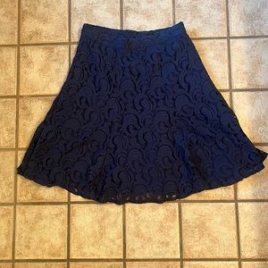 Navy lace skirt
